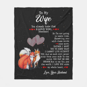 Personalisiert zu meiner Ehefrau Blanka Fleecedecke