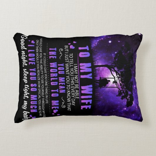 Personalisiert zu meiner Ehefrau, Brief vom Ehemän Dekokissen (Vorderseite)