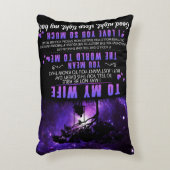 Personalisiert zu meiner Ehefrau, Brief vom Ehemän Dekokissen (Vorderseite(Vertikal))