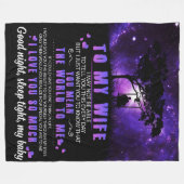 Personalisiert zu meiner Ehefrau, Brief vom Ehemän Fleecedecke (Vorderseite (Horizontal))