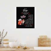 Personalisiert zu meiner Ehefrau Couple Fox, ich L Poster (Küche)