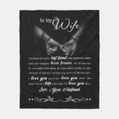 Personalisiert zu meiner Ehefrau Fleecedecke (Vorderseite)