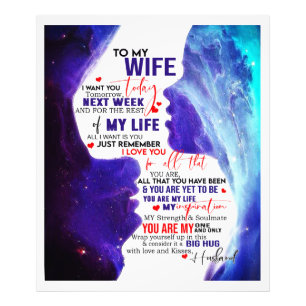 Personalisiert zu meiner Ehefrau Fotodruck