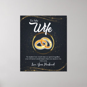 Personalisiert zu meiner Ehefrau Geschenke für V Leinwanddruck