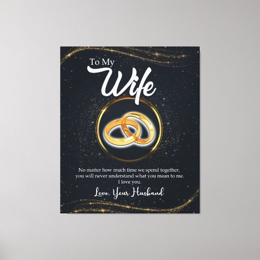 Personalisiert zu meiner Ehefrau | Geschenke für V Leinwanddruck (Vorderseite)