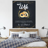 Personalisiert zu meiner Ehefrau | Geschenke für V Leinwanddruck (Insitu (Schlafzimmer))