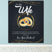Personalisiert zu meiner Ehefrau | Geschenke für V Leinwanddruck (Insitu (Holzboden))