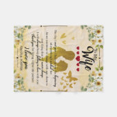 Personalisiert zu meiner Ehefrau Liebe für immer G Fleecedecke (Vorderseite (Horizontal))