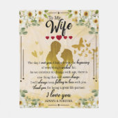 Personalisiert zu meiner Ehefrau Liebe für immer G Fleecedecke (Vorderseite)