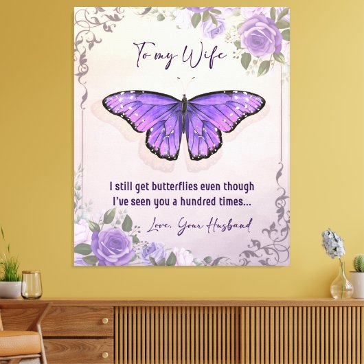 Personalisiert zu meiner Ehefrau | Liebe von Ehema Leinwanddruck (Insitu (Wohnzimmer))