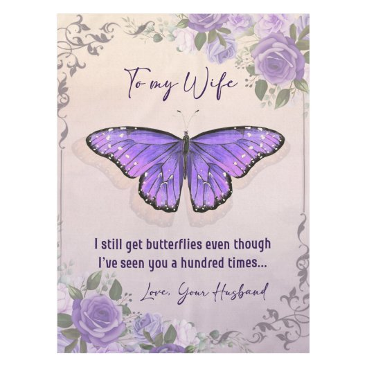 Personalisiert zu meiner Ehefrau | Liebe von Ehema Tischdecke (Vorderseite)