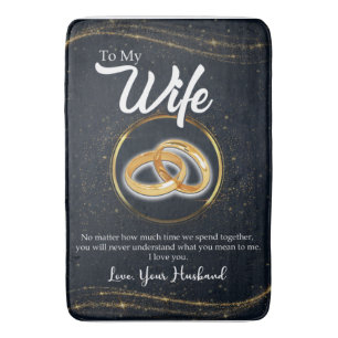 Personalisiert zu meiner Ehefrau   Mehrzweckgesche Badematte