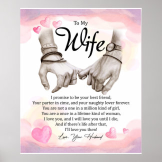 Personalisiert zu meiner Ehefrau Poster