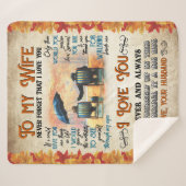 Personalisiert zu meiner Ehefrau von Ehemann nie v Sherpadecke (Vorderseite (Horizontal))