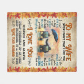 Personalisiert zu meiner Ehefrau von Husband nie v Fleecedecke (Vorderseite (Horizontal))