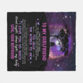 Personalisiert zu meiner Freundin, hast du die Wel Fleecedecke (Vorderseite (Horizontal))