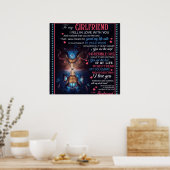 Personalisiert zu meiner Freundin Wolf Blanket, Poster (Küche)