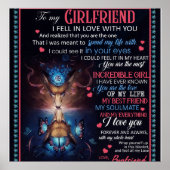 Personalisiert zu meiner Freundin Wolf Blanket, Poster (Vorne)