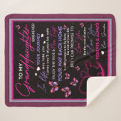 Personalisiert zu meiner Grandtochter-Schmetterlin Sherpadecke (Vorderseite (Horizontal))