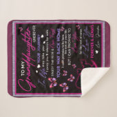 Personalisiert zu meiner Grandtochter-Schmetterlin Sherpadecke (Vorderseite (Horizontal))