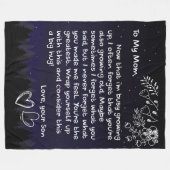 Personalisiert zu meiner Mama Liebe Brief von Son Fleecedecke (Vorderseite (Horizontal))