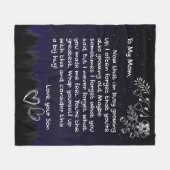 Personalisiert zu meiner Mama Liebe Brief von Son Fleecedecke (Vorderseite (Horizontal))