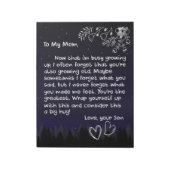 Personalisiert zu meiner Mama Liebe Brief von Son Notizblock (Rotiert)