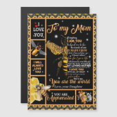 Personalisiert zu meiner Mama Liebe von Daughter B Magnetkarte (Vorne/Hinten)