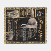 Personalisiert zu meiner Mama Liebe von Tochter El Fleecedecke (Vorderseite (Horizontal))