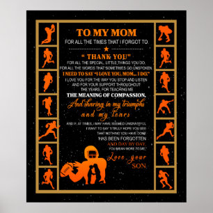 Personalisiert zu meiner Mama von Ihrem Son Baseba Poster