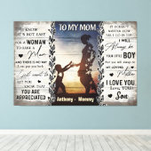 Personalisiert zu meiner Mama werde ich immer dein Leinwanddruck (Insitu (Holzboden))