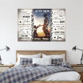 Personalisiert zu meiner Mama werde ich immer dein Leinwanddruck (Insitu (Schlafzimmer))