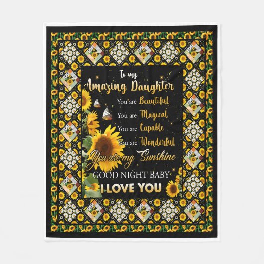 Personalisiert zu meiner Phantastischen Tochter So Fleecedecke (Vorderseite)