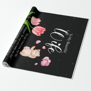 Personalisiert zu meiner schönen Ehefrau, Liebe Si Geschenkpapier