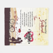 Personalisiert zu meiner schönen Freundin Blanket Fleecedecke (Vorderseite (Horizontal))