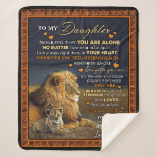 Personalisiert zu meiner Tochter aus dem Vater, Sherpadecke