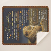 Personalisiert zu meiner Tochter aus dem Vater, Sherpadecke (Vorderseite (Horizontal))