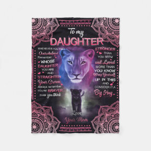 Personalisiert zu meiner Tochter Blanket Fleecedecke