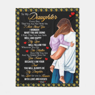 Personalisiert zu meiner Tochter Blanket Fleecedecke