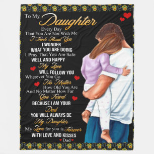 Personalisiert zu meiner Tochter Blanket Fleecedecke