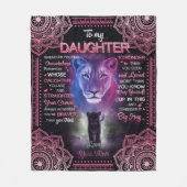 Personalisiert zu meiner Tochter Blanket Fleecedecke (Vorderseite)