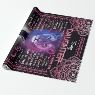 Personalisiert zu meiner Tochter Blanket Geschenkpapier