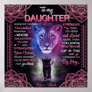 Personalisiert zu meiner Tochter Blanket Poster