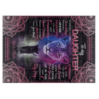Personalisiert zu meiner Tochter Blanket Schneidebrett