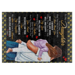 Personalisiert zu meiner Tochter Blanket Schneidebrett