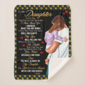 Personalisiert zu meiner Tochter Blanket Sherpadecke (Vorderseite)