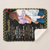Personalisiert zu meiner Tochter Blanket Sherpadecke (Vorderseite (Horizontal))