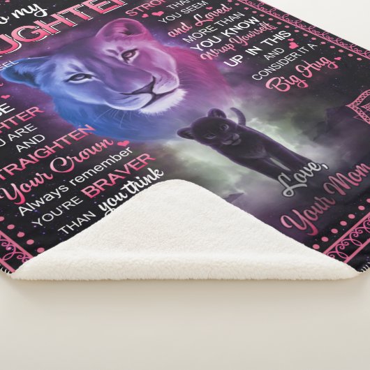 Personalisiert zu meiner Tochter Blanket Sherpadecke (3/4)
