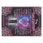 Personalisiert zu meiner Tochter Blanket Tischdecke (Vorderseite (Horizontal))