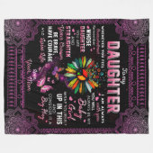 Personalisiert zu meiner Tochter Butterfly Blanket Fleecedecke (Vorderseite (Horizontal))